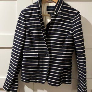 Striped casual blazer without lapels